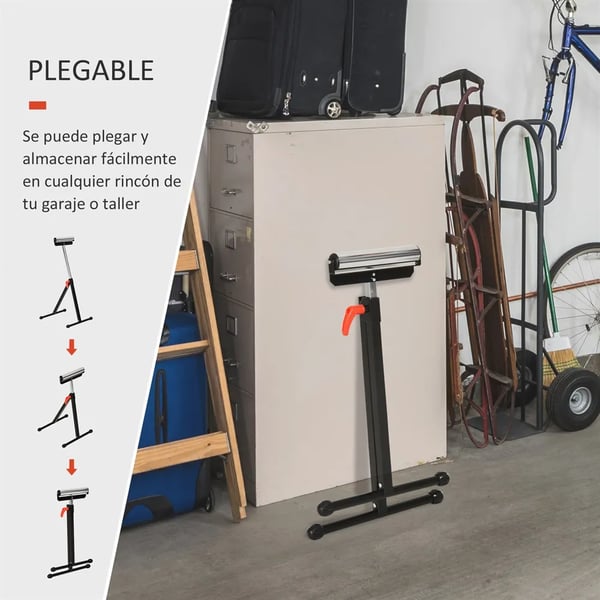 Justerbar foldbar rulleholder, højdeområde 68-110 cm, låsekran stabilitet