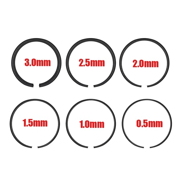 Scope Adapter, Tykkelsesmuligheder 0,5 mm - 3,0 mm, Egnet Diameter 35-48 mm, Letvægts 69g, Justerbar Ring, Holdbart ABS Materiale