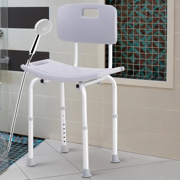 Bruse stol, skridsikker design, 136 kg kapacitet, 35 x 22 x 35 tommer, nem montering, rygstøtte