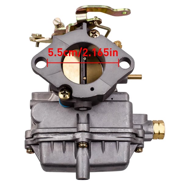 Karburator, Zinklegering, 17 cm Længde, 14 cm Bredde, 13 cm Højde, Passer til Inline 6-Cylindrede Motorer