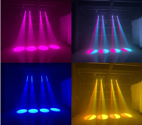 Mini LED Moving Head Spot, 8 Gobos, 8 Farvemuligheder,EU stik