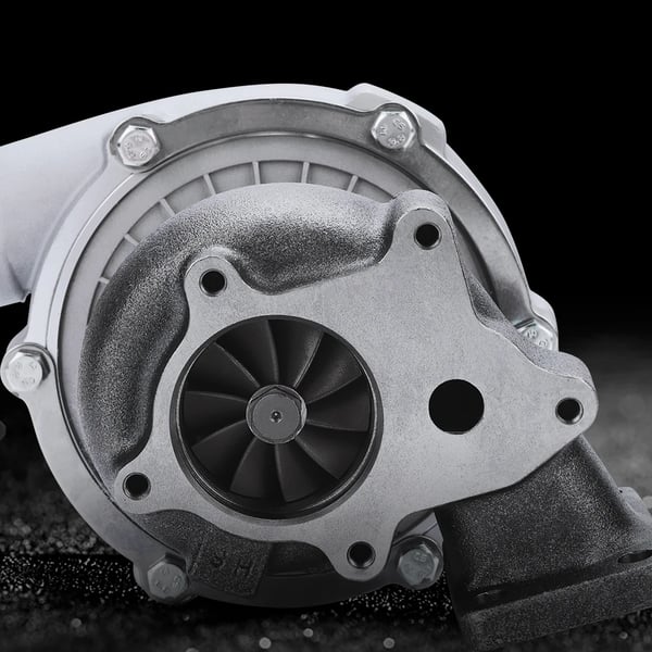 Turbocharger, Højtydende eftermarked erstatning, Dimensioner 26x25x23 cm, Kompatibel med 1.5L til 2.5L motorer, Øg hestekræfter op til 400+, Oliekølet