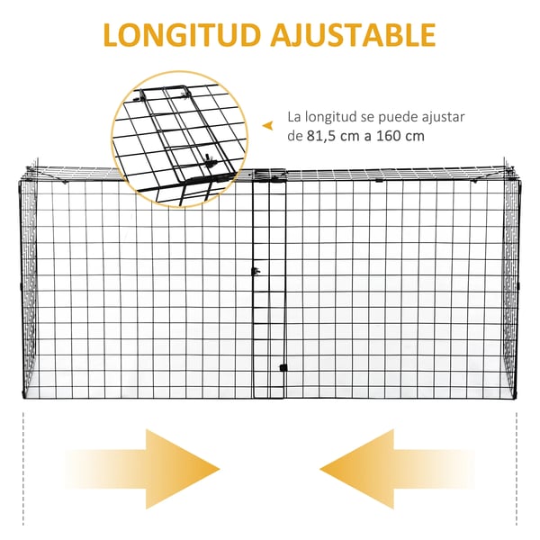 Pejsesikring, Metaltråd, 81,5-160 cm Justerbar, 44 cm Bredde, 68 cm Højde, Børnesikkerhedsdesign