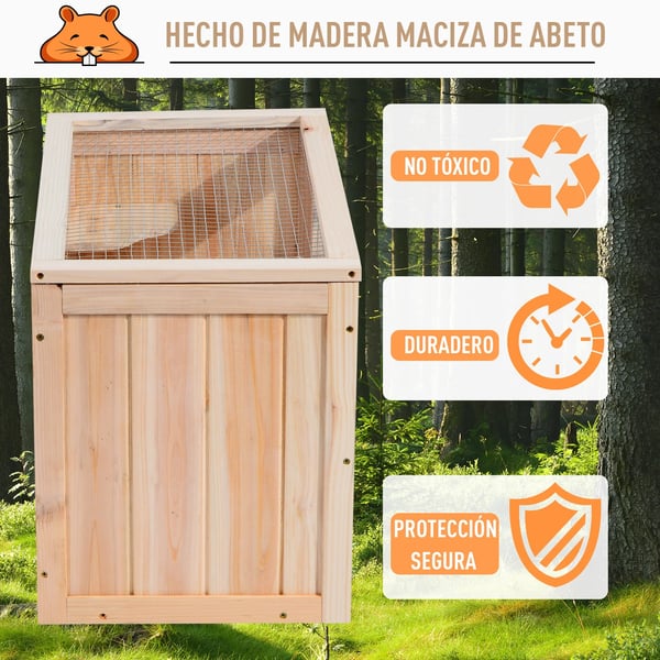 Hamsteri häkki, puinen muotoilu, viihtyisä ympäristö