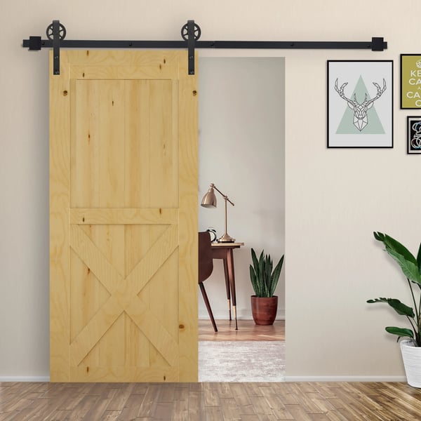 Skydedørssæt, Stålmateriale, 200 cm Længde, Understøtter Døre Op til 80 kg, Nem Montering, CE Certificeret