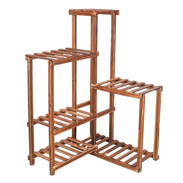 Plantebord, 6-lags design, holdbar trækonstruktion,Brun