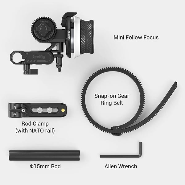 Mini Follow Focus, Justerbare Markeringsringe, Hurtigfrigivelsesmekanisme, Letvægtsdesign,Fokus Følg 3010