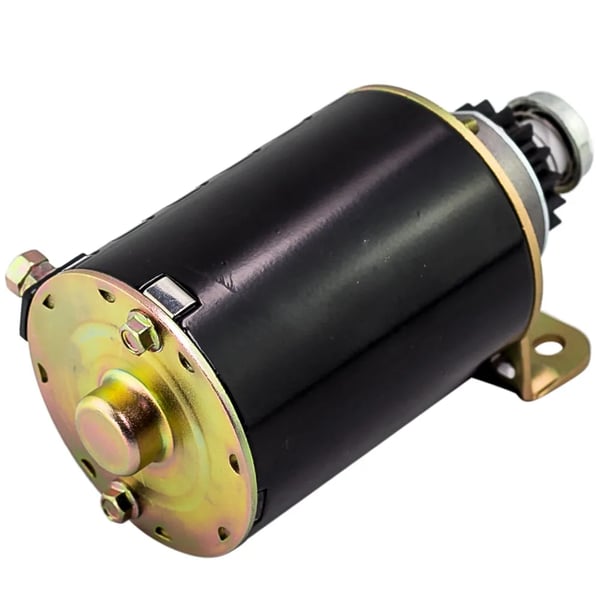 Sähkökäyttöisen ruohonleikkurin käynnistysmoottori, 12V, 165mm pituus, 16 hammasta, vaihteiston ulkohalkaisija 1.598 tuumaa, seosmetalli