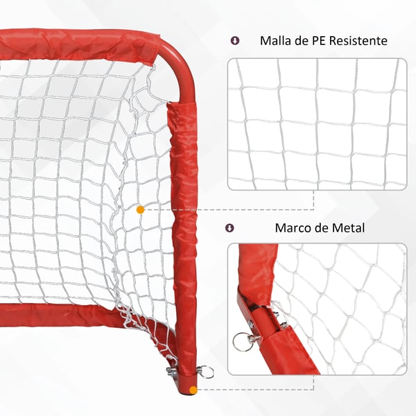 Sammenklappelige fodboldmål, holdbart plastik og stål, 4,5 ft x 3 ft, egnet til alle aldre, hurtig montering, udendørs brug
