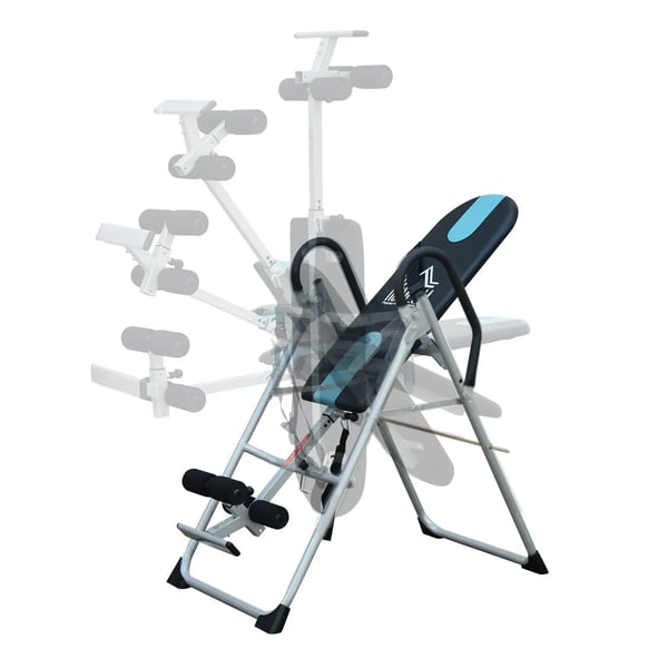 Inversionstabel, Justerbar Højde 147-198 cm, Maksimal Vægtkapacitet 136 kg, Stålrammemateriale, Kompakt Design til Opbevaring