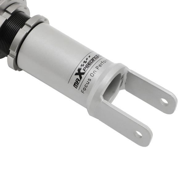 Coilover-fjederben, Kompaktbilskompatibilitet, 24-niveau Justerbar Dæmpning, Højde Sænkning Område 1-3 tommer, Fjederhastighed Foran 8 kg/mm