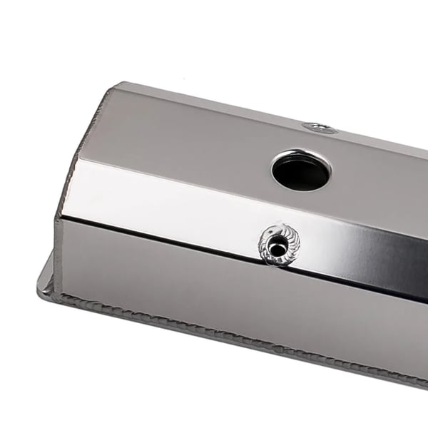 Høj Aluminium Rocker Valve Cover, Passer til SBC Motorer 283-400, Baffled Breather Hole, Holdbar Aluminium Konstruktion
