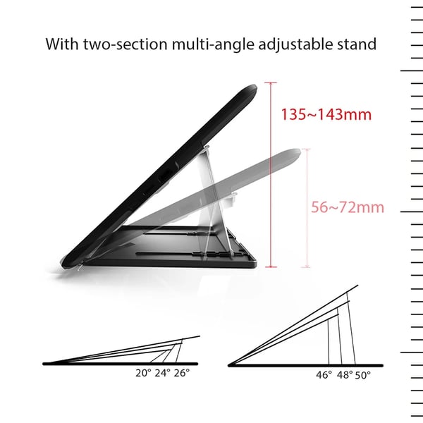 Justerbar Skærmstand, Metal Konstruktion, 281,8 × 204 mm Dimensioner, 7,6 mm Tykkelse, Kompatibel med 10-15,6 Tommer Tablets