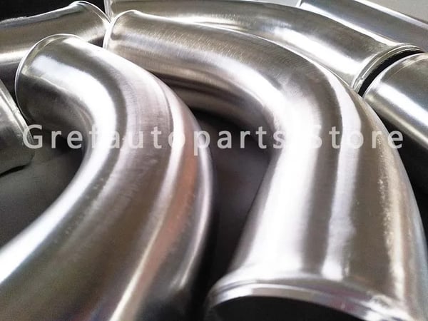 Intercooler Turbo Rørkit, Letvægts Aluminium, Sort Slange T-Koblinger,sort