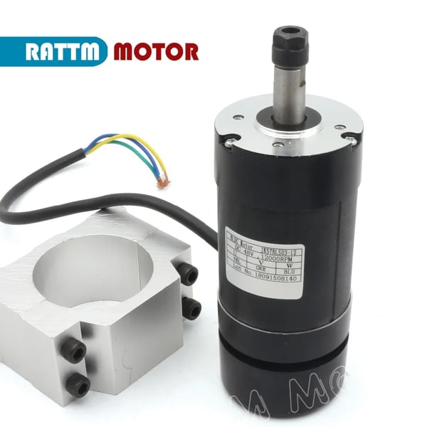 Børsteløs Spindelmotor, 400W, 600W Driver, 24VDC - 60VDC Indgangsspænding, 12000 RPM Maksimal Hastighed, 5.6A Driver Strøm
