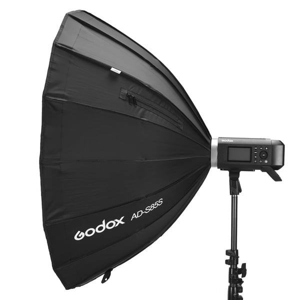 Parabolsk Softbox, 85 cm Størrelse, Inkluderer Honningkombinationsgitter,Sølv til AD-S85S