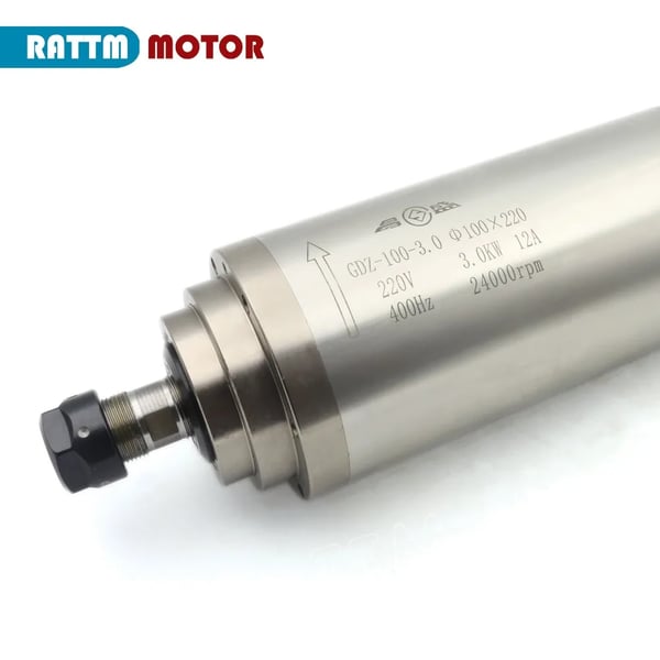 Spindelmotor, 3KW, 220V, 24000rpm, ER20 collet, 100x220mm