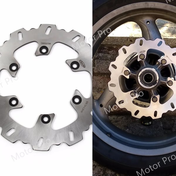 Bremse skive rotor, rustfrit stål, kompatibel med Yamaha modeller,Sølv