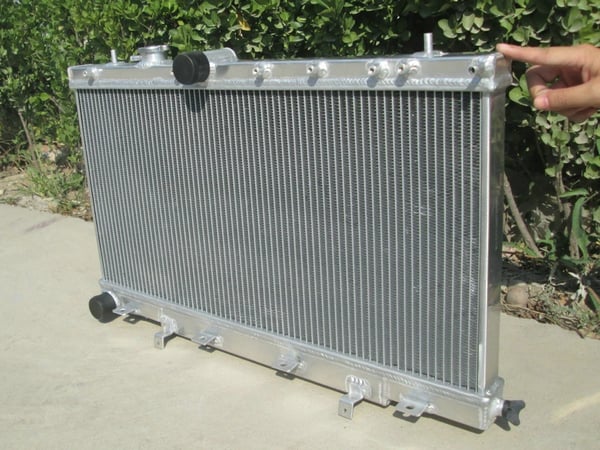 Radiator, legeret aluminium, forbedret køleeffektivitet, direkte pasform, kompatibel med Subaru Impreza WRX STI 2002-2007