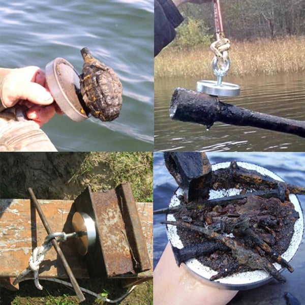 Stærk Neodymium Fiskemagnet, 400KG Trækkraft, 20M Snor,magnet 20M