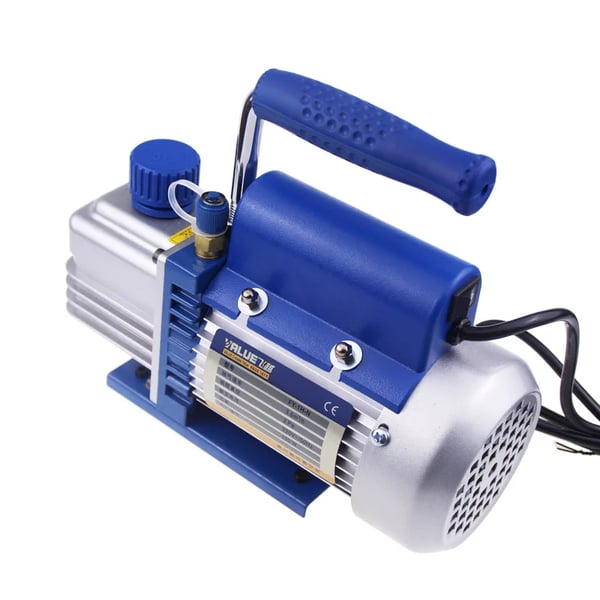 Mini Bärbar Luftvakuumpump, Spänning 220V, Mått 225x105x202 mm, Vikt 6.000 kg, Luftinlopp 1/4 Flare, Kapacitet 150 ml