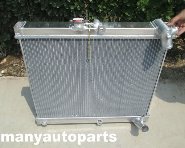 Radiator, Aluminium, Kerne Størrelse 430mm x 558mm x 56mm, Samlet Størrelse 515mm x 580mm x 60mm, Kompatibilitet til Mazda RX-7 FC3S Serie 4
