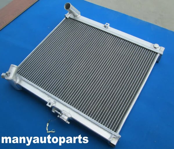 Radiator, Aluminium, Kerne Størrelse 430mm x 558mm x 56mm, Samlet Størrelse 515mm x 580mm x 60mm, Kompatibilitet til Mazda RX-7 FC3S Serie 4