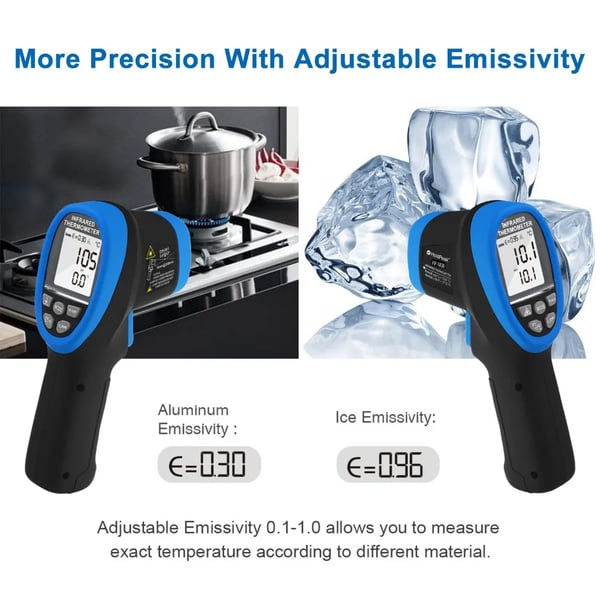 Infrarød termometer, bredt temperaturinterval, høj præcisionsmåling, brugervenligt design