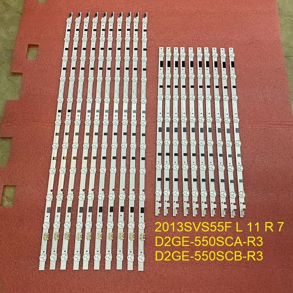 LED Baggrundsbelysning Strimmel, Kobbermateriale, 1150mm Dimensioner, 10 Højre + 10 Venstre LED'er, Spænding: 90 - 260 V, Lysstrøm: 60
