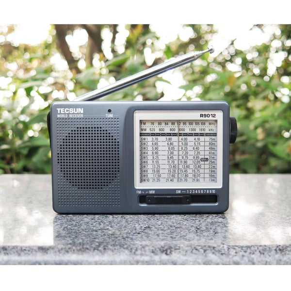 Bærbar radio, indbygget højttaler, AM/FM/SW dækning, kompakt størrelse,R9012