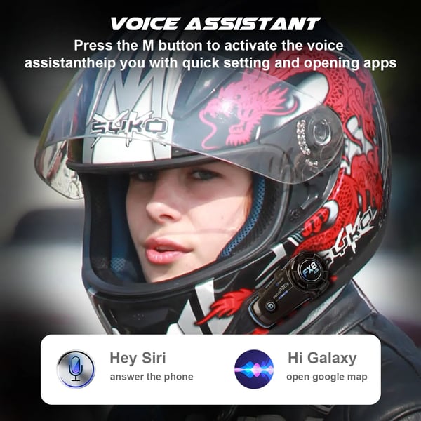 Motorcykel Bluetooth-headset, Vattentätt Interphone, Bluetooth 50