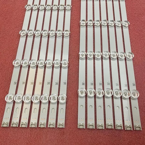 LED Baggrundsbelysningsstrimmel, Aluminiumsmateriale, 1142mm Længde, 12 LED Sæt, Kompatibel med 55-tommer TV, SMD Strimmeltype