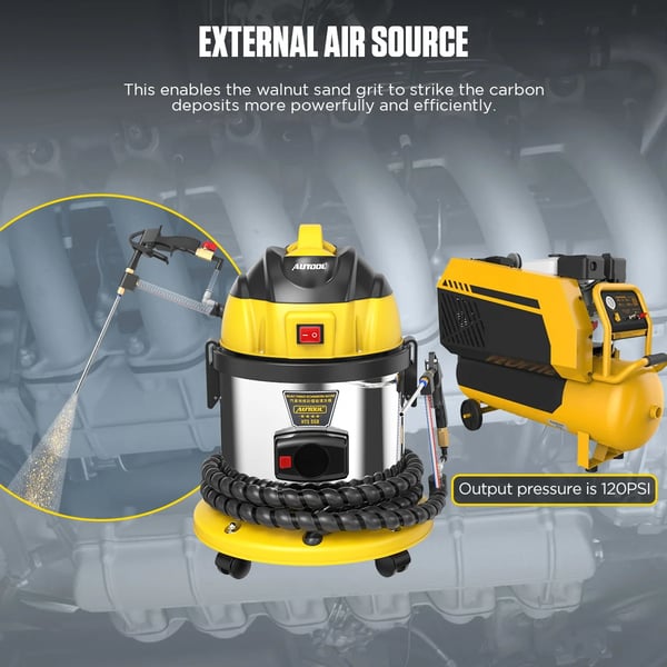 Bilmotor Kulstofaflejringsrenser, Effekt 1200W, Spænding 110V/220V, Kapacitet 13L, Dimensioner 400x400x540mm, Vakuum Suge 0.02MPa