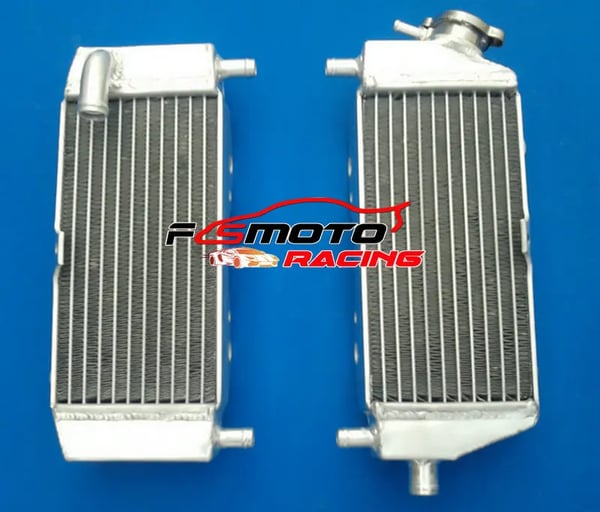 Radiator, Aluminiumlegering, Dimensioner kompatible med 2003-2004 modeller, Designet til Kawasaki KX 250, Forbedret køleeffektivitet, Nem installation