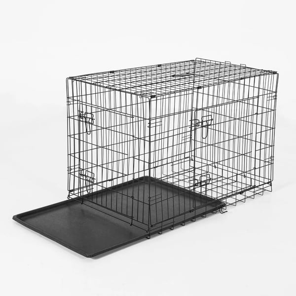 Kæledyrstransportør, Sammenklappeligt Design, Metal Konstruktion,Sort