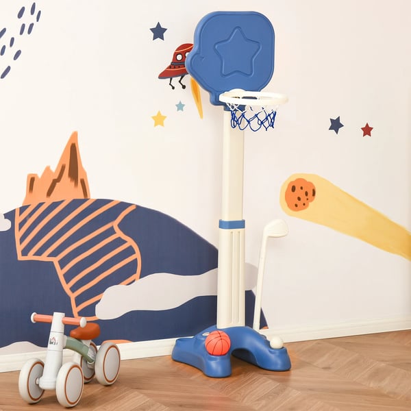 Basketballkurv, Justerbar Højde, 2 i 1 Design
