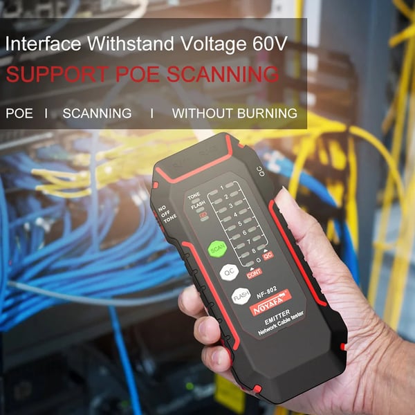 Netværkskabeltester, Multifunktionel Linjedetektion, LED Indikatorer,NF-802