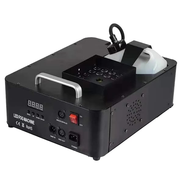 Røgmaskine, 1500W Effekt, 4000 cuft/min Udgivelse, 2.5L Tankkapacitet, 9 DMX Kanaler, AC 110V-240V