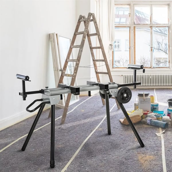 Justerbar Sammenklappelig Geringssav Holder, Stålmateriale, 30 x 25 x 10 tommer Dimensioner, Passer til Forskellige Geringssav Modeller