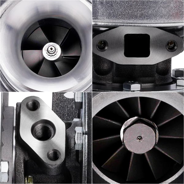 Turboahtimella, yli 600 hevosvoimaa, universaali sopivuus 1.8L-3.0L moottoreille, ductile rautarakenteinen, kaksoisruuvityyppi, kompressorin trimmi 57