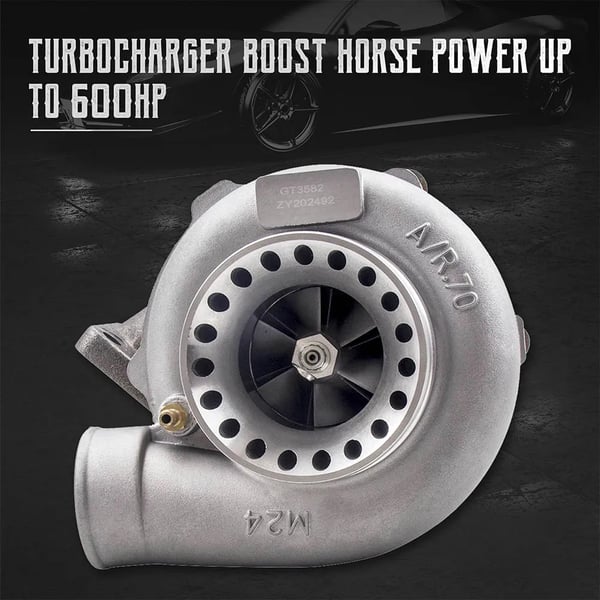 Turbocharger, 25 cm x 28 cm x 30 cm, Maksimal Hestekræft 600 HK, Kompressor A/R Størrelse 0.7 A/R