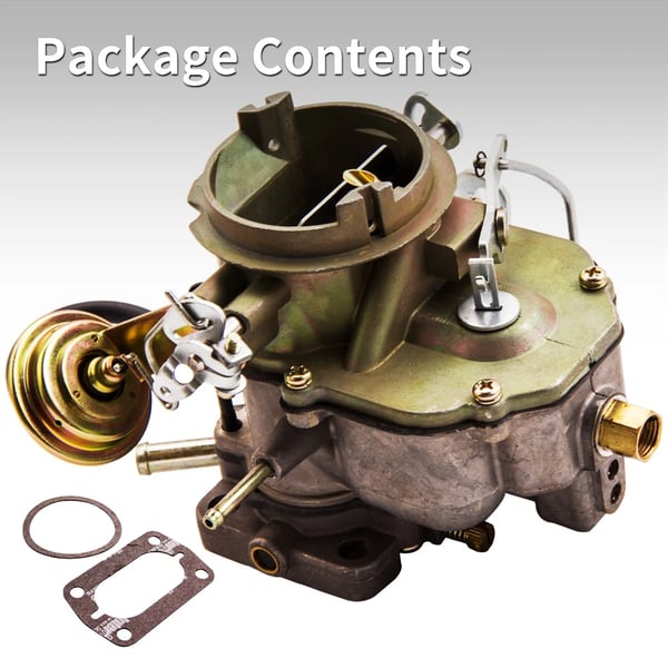 Karburator til Dodge Chrysler 318 motor, konstruktion i zinklegering, passer til modeller fra 1967-1980, inkluderer pakning.