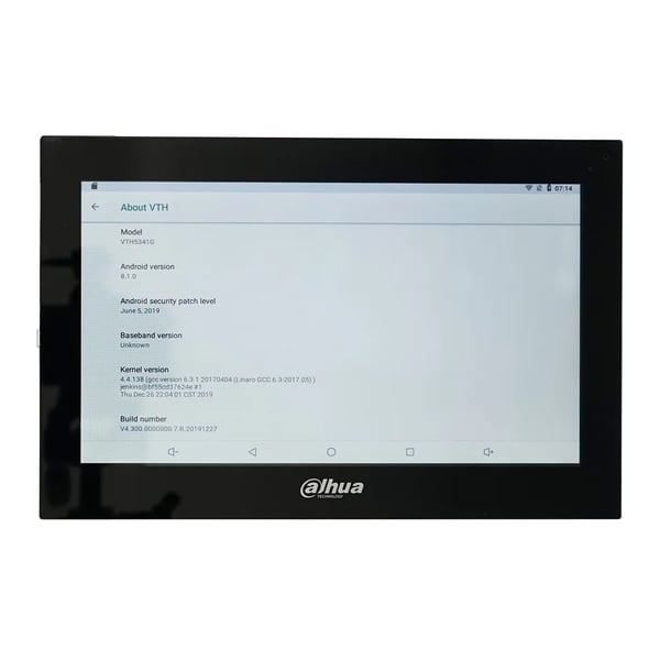 Dahua 10-tommers Video Intercom Monitor, Farve Touch Skærm, Kablet Forbindelse