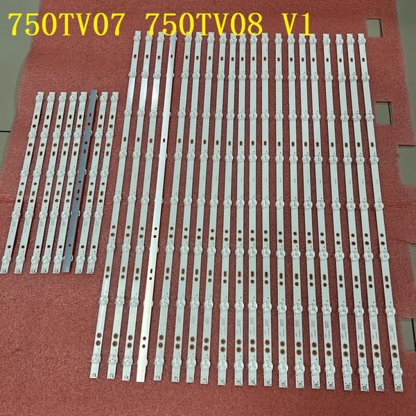 LED-strimmel, Aluminium materiale, Kompatibel med 750TV07 V1, 750TV08 V1, 28 stykker, Forbedret lysstyrke