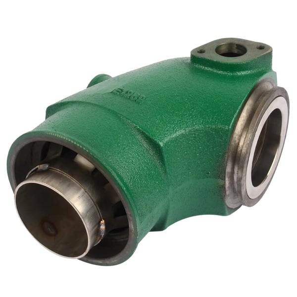 Pakoputken kulma, 316 ruostumaton teräs, purkuhalkaisija 102mm ID, vesiliitäntähalkaisija 29mm ID, yhteensopiva Volvo Penta -moottoreiden kanssa