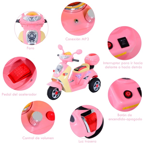 Elektrisk tur på legetøj, engagerende leg, brugervenligt design,Rosa