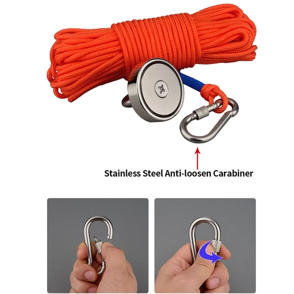 Magnet, 400BLS Dragkraft, 10m Rep,Magnetrep