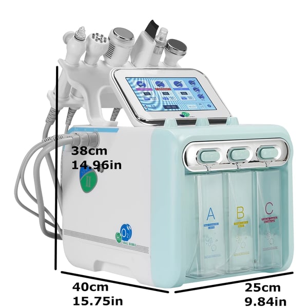 6-i-1 Hudplejemaskine, Dybderensende Hydra Dermabrasion, RF Løftningsbehandling,EU STIK (220-240V)