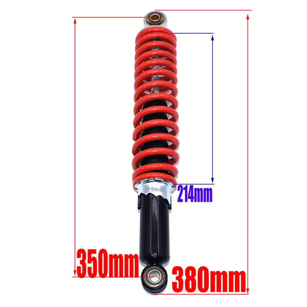 Foran Stødabsorber, Holdbart Aluminium/Stål, Universel Pasform til Off-Road Køretøjer,Rød 350MM