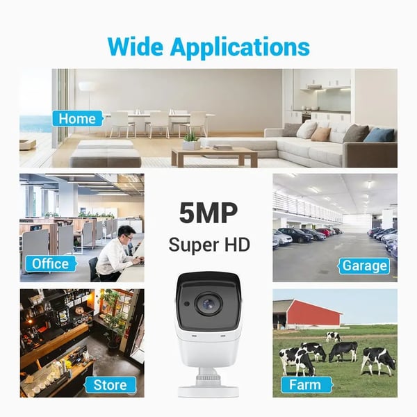 CCTV-kamera, 5MP resoluutio, IP67 säänkestävä